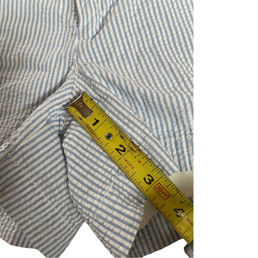 Ralph Lauren Women's Light Blue Striped Shorts - Picture 6 of 7